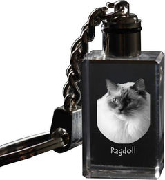 Produktbild von Ragdoll - Crystal pendant with cat photo, illuminated pendant, unique gift by Art-Dog brand transparent