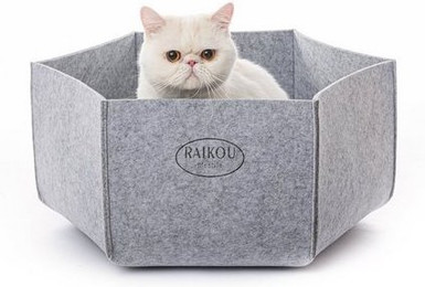 Produktbild von RAIKOU Katzenkorb aus Filz mit Kissen
