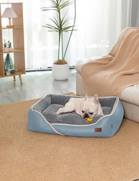 Produktbild von RAIKOU Weiches Hundebett Ergonomisches Hundekissen mit hohem Rand
