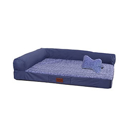 Produktbild von RAIKOU Weiches Hundebett mit Hundekissen aus Plüsch