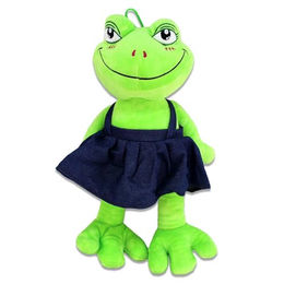 Rasehorn Tierkuscheltier Grüner Frosch Kuscheltier mit Kleidung - ca. 36 cm – Bild 1 von 7