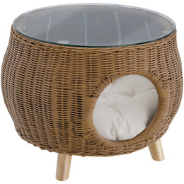 Produktbild von Rattan Couchtisch Tivoli mit Haustierbett