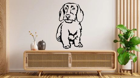 Produktbild von Rauhaardackel Wandtattoo Wandsticker Wandaufkleber Wanddekoration