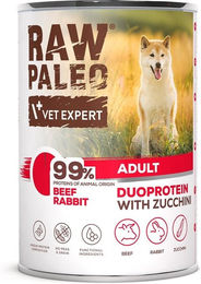 Produktbild von RAW PALEO Beef Rabbit Adult 400g karma mokra wołowina z królikiem dla psów