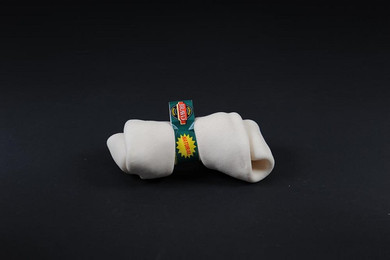 Produktbild von Rawhide Knoten Natur 12-15 cm, 5-6 Zoll– Langanhaltender Kauspaß für Hunde