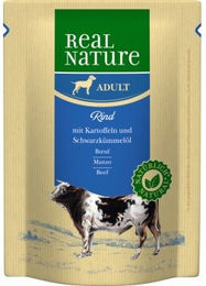 Produktbild von REAL NATURE Adult Pouches Rind mit Kartoffel - 12 x 300 g