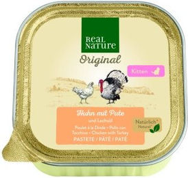 Produktbild von REAL NATURE Kitten Huhn mit Pute und Lachsöl - 16 x 100 g