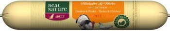 Produktbild von REAL NATURE Original Adult Katzenwurst Truthahn und Huhn mit Leinsamen - 12 x 70 g