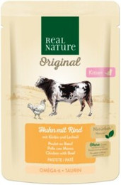 Produktbild von REAL NATURE Original Kitten Huhn mit Rind - 12 x 85 g