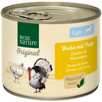 Produktbild von REAL NATURE Original Light Nassfutter für Hunde Huhn und Pute - 24 x 200 g
