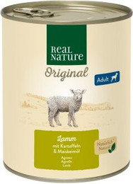 Produktbild von REAL NATURE Original Nassfutter für Hunde Adult Lamm mit Kartoffeln - 12 x 800 g