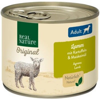 Produktbild von REAL NATURE Original Nassfutter für Hunde Adult Lamm mit Kartoffeln - 12 x 200 g