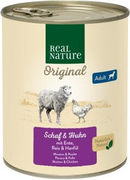 Produktbild von REAL NATURE Original Nassfutter für Hunde Adult Schaf und Huhn - 6 x 800 g