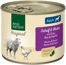 Produktbild von REAL NATURE Original Nassfutter für Hunde Adult Schaf und Huhn - 6 x 200 g