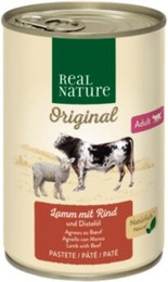 Produktbild von REAL NATURE Original Nassfutter Katze Adult Lamm mit Rind und Distelöl - 6 x 400 g