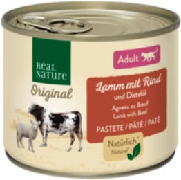 Produktbild von REAL NATURE Original Nassfutter Katze, Adult Lamm mit Rind und Distelöl 6x200 g
