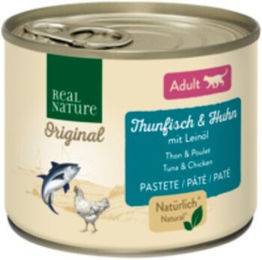 Produktbild von REAL NATURE Original Nassfutter Katze Adult Thunfisch und Huhn mit Leinöl - 6 x 200 g
