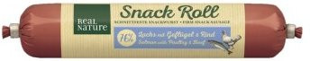 Produktbild von REAL NATURE Snackwurst Lachs mit Geflügel und Rind - 12 x 80 g