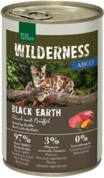 Produktbild von REAL NATURE WILDERNESS Adult Black Earth Rind und Büffel - 6 x 400 g