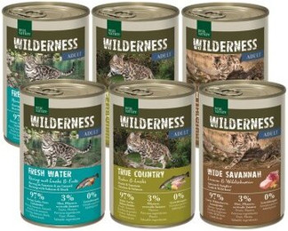 Produktbild von REAL NATURE Wilderness Adult Katzenfutter Mixpaket - 6 x 400 g