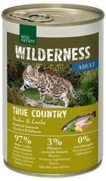Produktbild von REAL NATURE WILDERNESS Adult True Country Huhn und Lachs - 12 x 400 g