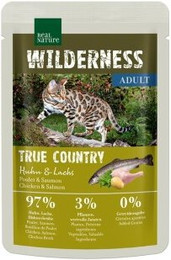 Produktbild von REAL NATURE Wilderness Adult True Country Huhn und Lachs - 12 x 85 g