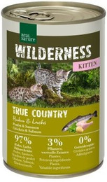 Produktbild von REAL NATURE WILDERNESS Kitten True Country Huhn und Lachs - 12 x 400 g