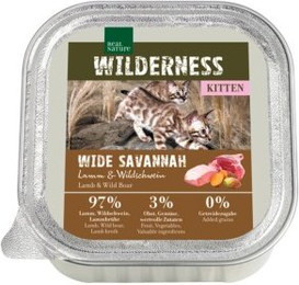 Produktbild von REAL NATURE WILDERNESS Kitten Wide Savannah Lamm und Wildschwein - 16 x 100 g