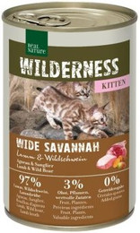 Produktbild von REAL NATURE WILDERNESS Kitten Wide Savannah Lamm und Wildschwein - 6 x 400 g