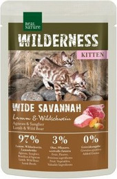 Produktbild von REAL NATURE WILDERNESS Kitten Wide Savannah Lamm und Wildschwein - 12 x 85 g