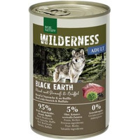Produktbild von REAL NATURE WILDERNESS Nassfutter für Hunde Adult Black Earth Rind Strauß Büffel - 24 x 400 g