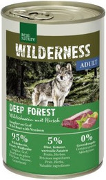 Produktbild von REAL NATURE WILDERNESS Nassfutter für Hunde Adult Deep Forest Wildschwein mit Hirsch - 6 x 400 g