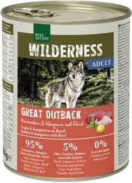 Produktbild von REAL NATURE WILDERNESS Nassfutter für Hunde Adult Great Outback Kaninchen Känguru Rind - 6 x 800 g