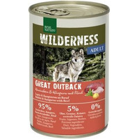 Produktbild von REAL NATURE WILDERNESS Nassfutter für Hunde Adult Great Outback Kaninchen Känguru Rind - 12 x 400 g