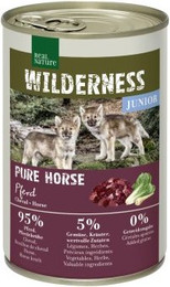 Produktbild von REAL NATURE WILDERNESS Nassfutter für Hunde Junior Pure Horse - 24 x 400 g