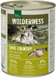 Produktbild von REAL NATURE WILDERNESS Nassfutter für Hunde Senior Huhn und Lachs - 24 x 800 g