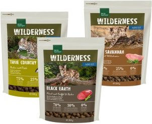 REAL NATURE WILDERNESS Trockenfutter Katze, Adult, Probierpaket 3x300 g Probierpaket 1 – Bild 1 von 3