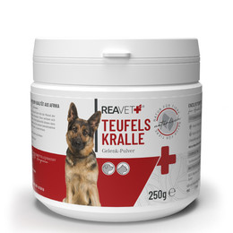 Produktbild von ReaVET Afrikanische Teufelskralle Gelenkpulver für Hunde & Katzen - 250 g