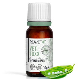 Produktbild von ReaVET Bachblüten Globuli für Hunde und Katzen Vet Toxx - 10 g
