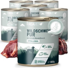 Produktbild von REAVET Hunde Nassfutter - Wildschwein PUR