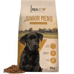 Produktbild von ReaVET Hundefutter Trocken Junior Menü mit Geflügel & Reis - 10 kg