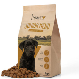 Produktbild von ReaVET Hundefutter Trocken Junior Menü mit Geflügel & Reis - 1 kg
