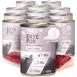 Produktbild von ReaVET Hundenassfutter Ente Pur - 12 x 400 g