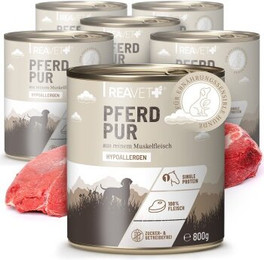 Produktbild von REAVET Hundenassfutter Pferd Pur - 6 x 800 g