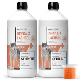 Produktbild von ReaVET Lachsöl für Hunde - 2 x 1 l