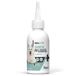 Produktbild von ReaVET Ohrenpflegeöl für Hunde & Katzen mit Jojobaöl - 75 ml