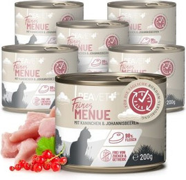 Produktbild von ReaVET Premium Katzenfutter nass mit Kaninchen & Johannisbeeren - 6 x 200 g