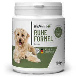 Produktbild von ReaVET Ruheformel für Hunde mit Baldrian, Melisse & Bio-Hanfsamen - 100 g