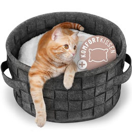 REAVET Samtpfoten-Nest Katzenbett – Bild 1 von 6