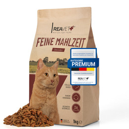 Produktbild von ReaVET Trockenfutter Katze Feine Mahlzeit Geflügel, Rind & Lachsöl - 1 kg